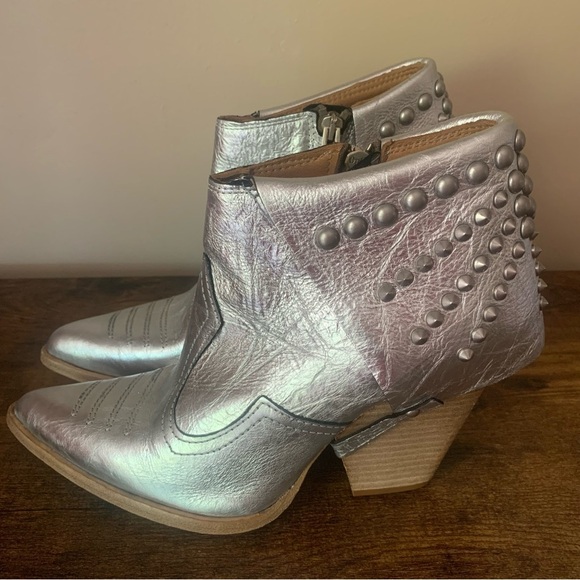 A.S.98 Women's Broderick Bootie In Silver Size 38 7.5 8 New NWT - Picture 4 of 16